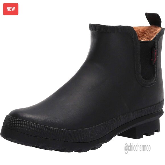 Waterproof Plush Chelsea Booties Comfort Insole Rubber Traction Sole
